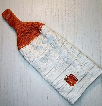 Crochet Top Shady Oak Pumpkin Patch Hanging Dish Towel
