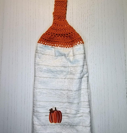 Crochet Top Shady Oak Pumpkin Patch Hanging Dish Towel